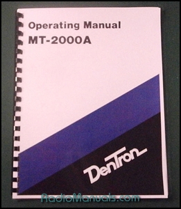 Dentron MT-2000A Instruction Manual - Click Image to Close